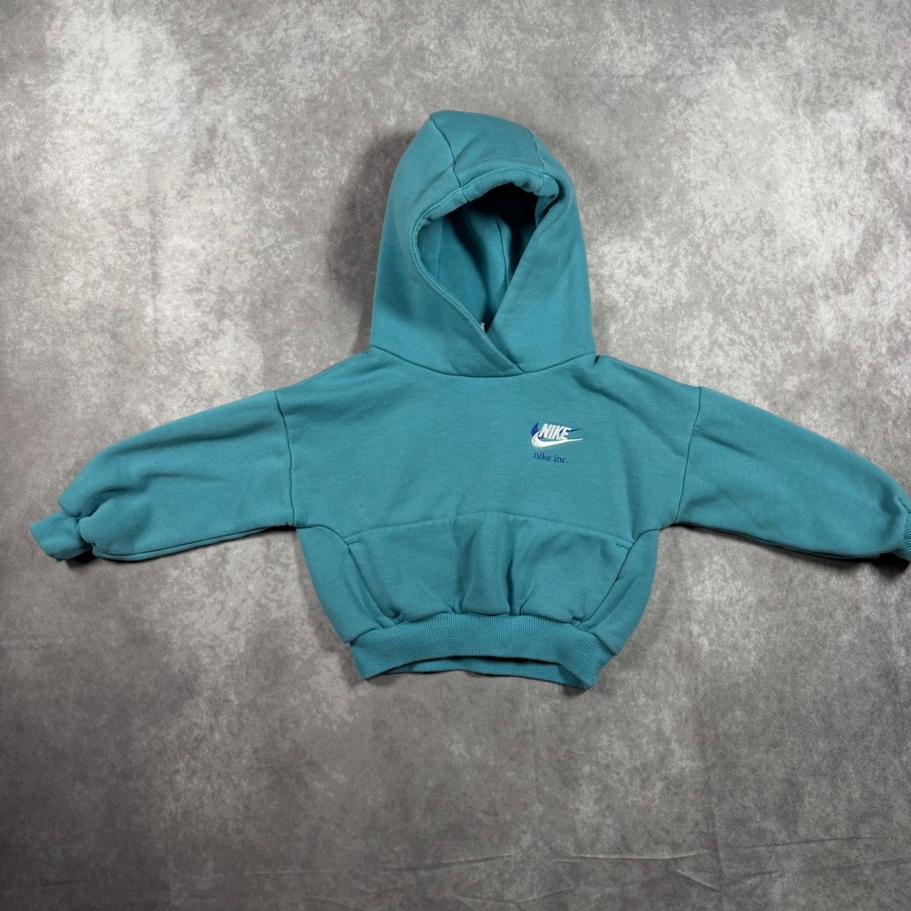 Nike Kids Teal Just Do It Hooded Sweatshirt Size 3T Nike Inc Logo Hoodie Toddler